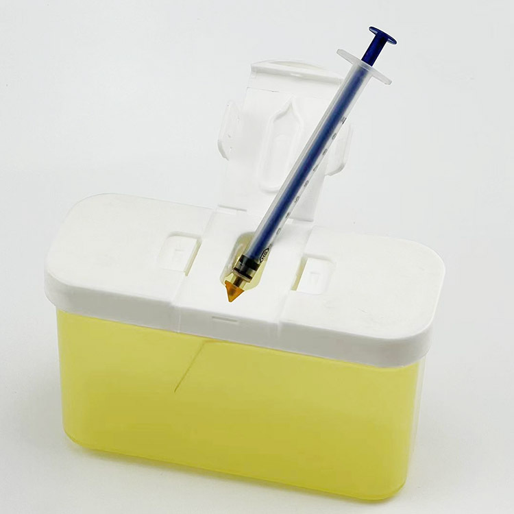 厂家直销方形黄色医疗利器盒锐气盒加厚出口版0.3L