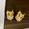 2404128A Golden Ear (S925 Silver Needle)