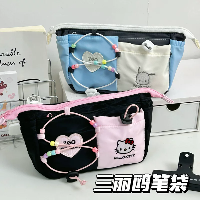 Санрио, Hello Kitty, вместительный пенал бренда, косметичка, мешок на шнурке