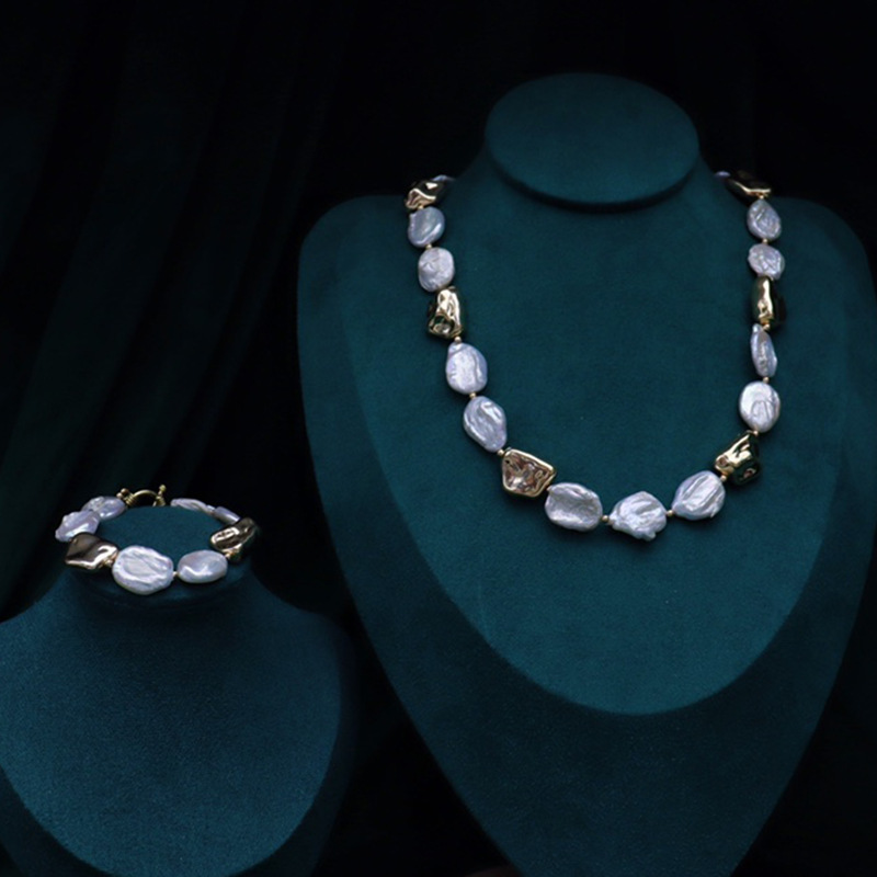 Elegant Lady Geometric Freshwater Pearl Bracelets Necklace In Bulk display picture 2
