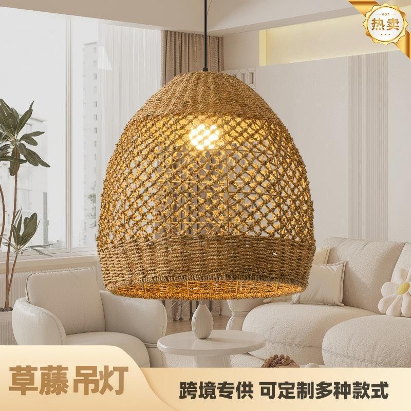 Cross-Border Wholesale Water Grass Woven Lamp Chandelier Restaurant Homestay Rattan Chandelier Hotel Zen Tea Room Japanese-Style Grass Rattan Weaving Cross-Border Wholesale Water Grass Woven Lamp Chandelier Restaurant Homestay Rattan Chandelier Hotel Zen Tea Room Japanese-Style Grass Rattan Weaving