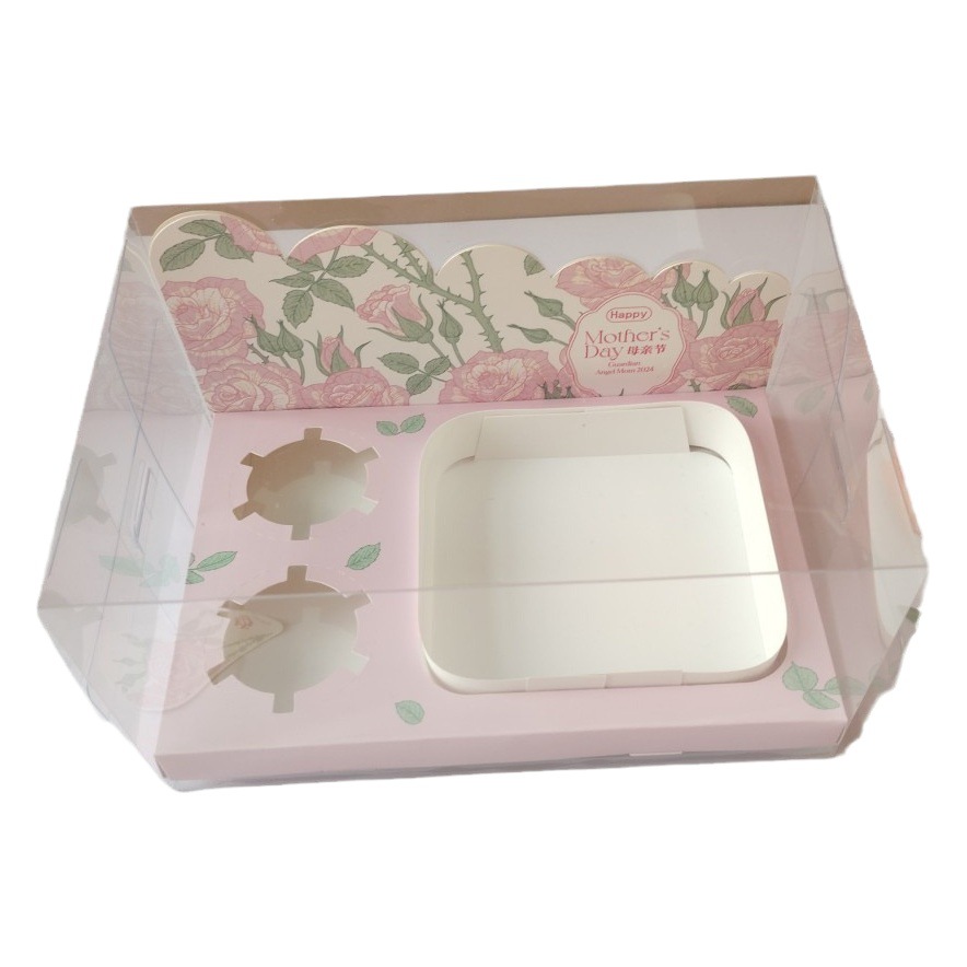 Día de la Madre Cupcake Decoración Caja de embalaje Caja de embalaje Postre Madre Feliz Fiesta Plug-in Accesorios