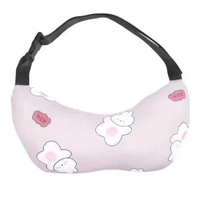 Children's Car Headrest Cartoon Car Sleeping Pillow Dual-Purpose Kids' Car Sleeping Gadget In-Car Supplies (Headrest) - dual-purpose-car-and-stroller-pink-rabbit