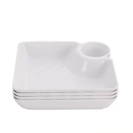 Plaza PP snack plato dumpling bandeja hogar estilo japonés con plato de vinagre sushi dumpling pastelería fideos papas fritas