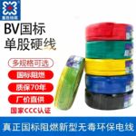 重胜国标铜芯单股BV硬芯电线1/1.5/2.5/4/6/10平阻燃家用电线