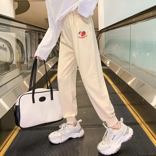 Girls' pants spring 2024 new children's sweatpants sweatpants medium and large children's casual pants loose elastic pants