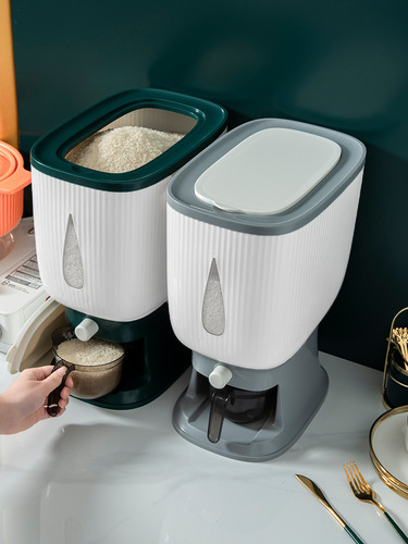 New Zuocheng household pressure metering rice bucket insect-proof and moisture-proof kitchen large-capacity rice storage bucket 10KG rice bucket