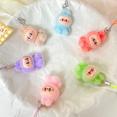 かわいいビニール第二世代ラブブペンダントぬいぐるみ人形ランドセルバッグペンダントキーホルダー人形人形