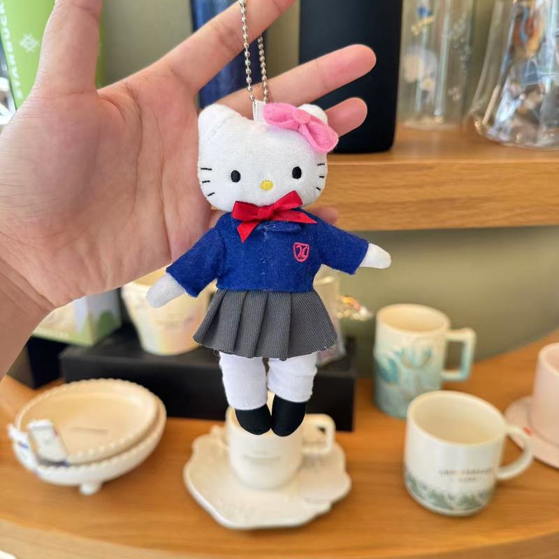 漫画アニメサンリオコーデュロイカーリーフリース KT 猫キーホルダーペンダント人形女の子バックパックペンダント|undefined