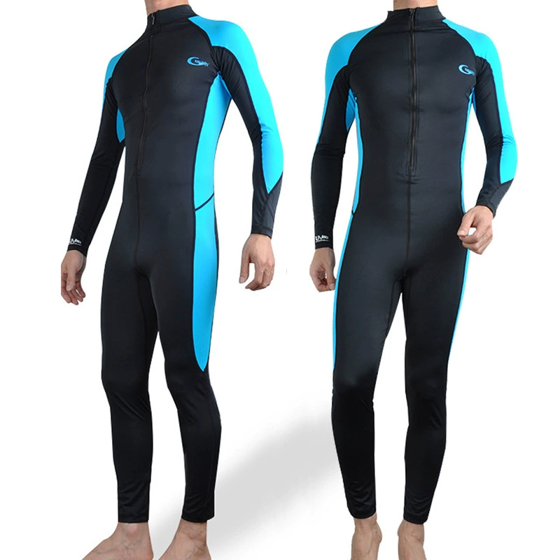 Гидрокостюм YonSub для мужчин и женщин, цельный, с защитой от солнца, с длинными рукавами на молнии, облегающий, для фридайвинга.