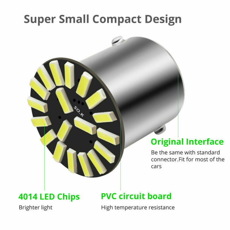 Automóvil LED luces de dirección 1156 1157 19smd 4014 decodificar luces de marcha atrás luces de freno luces de esquina