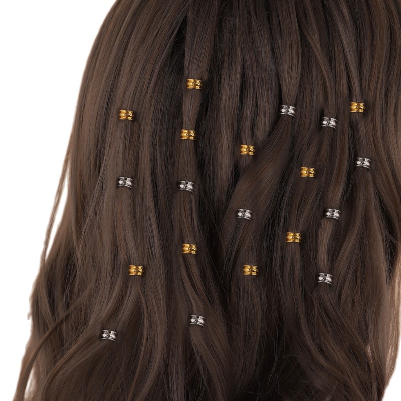 Accesorios de la peluca africana trenza sucia decorativa con cuentas tocado trenzado gran agujero con cuentas accesorios para el cabello DIY combinación vintage