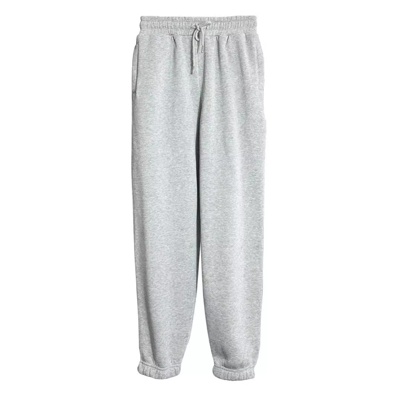 Cross-Border Foreign Trade Women's Solid Color Fleece Sweatpants Casual Sports Jogging High-Waisted Loose Jogger Home Leisure Pants