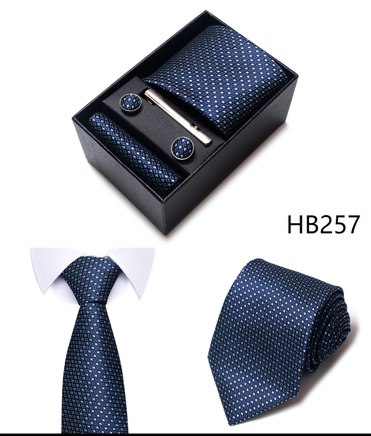 Simple Style Geometric Solid Color Polyester Yarn Men's Cufflinks Lavalier Tie display picture 56