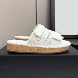 2025夏季新款潮流时尚百搭粗跟拖鞋女欧美复古气质舒适一脚蹬凉鞋