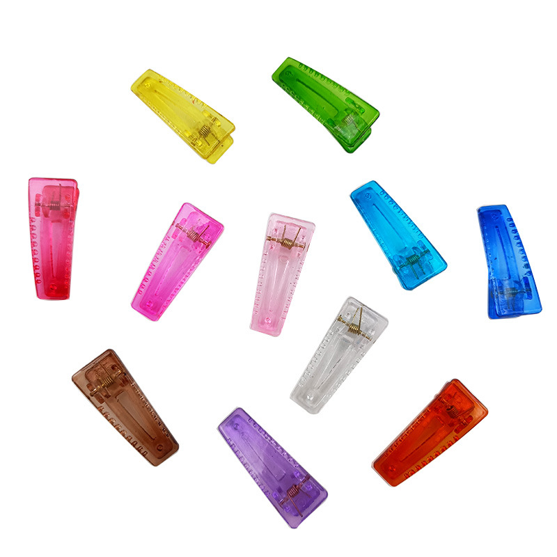 Square transparent acrylic hairgrip handmade