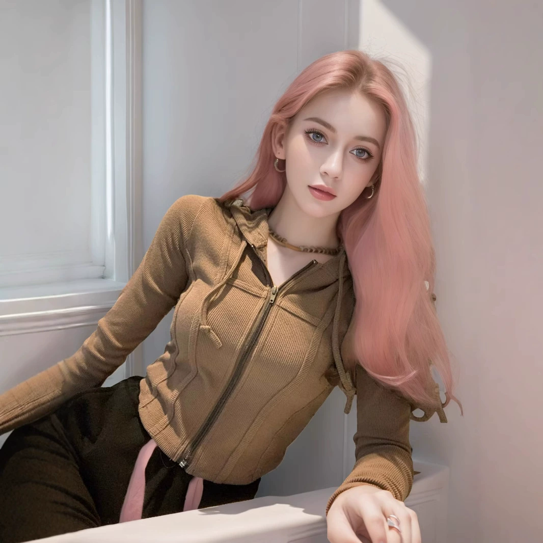 Трансграничный 2024 новый сладкий и пряный ветер с капюшоном пальто с длинными рукавами осенью тонкая тонкая и нерегулярная топ для внешней торговли