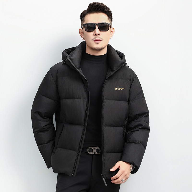 Men's Winter 90 White Duck down Hooded down Jacket Warm Puffer Jacket Middle-Aged Fashion Versatile Coat Trendy Men's Clothing Men's Winter 90 White Duck down Hooded down Jacket Warm Puffer Jacket Middle-Aged Fashion Versatile Coat Trendy Men's Clothing