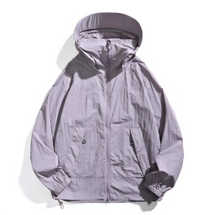 50+ Rain Grade Waterproof Sun Protection Clothing for Couples Breathable Anti-Uv Skin Clothing Hooded Spring and Summer Sun Protection Clothing