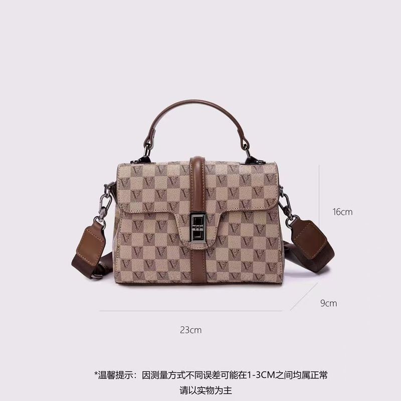 华伦梵妮新款棋盘格手提单肩包大容量多隔层女包今年流行款质感|undefined