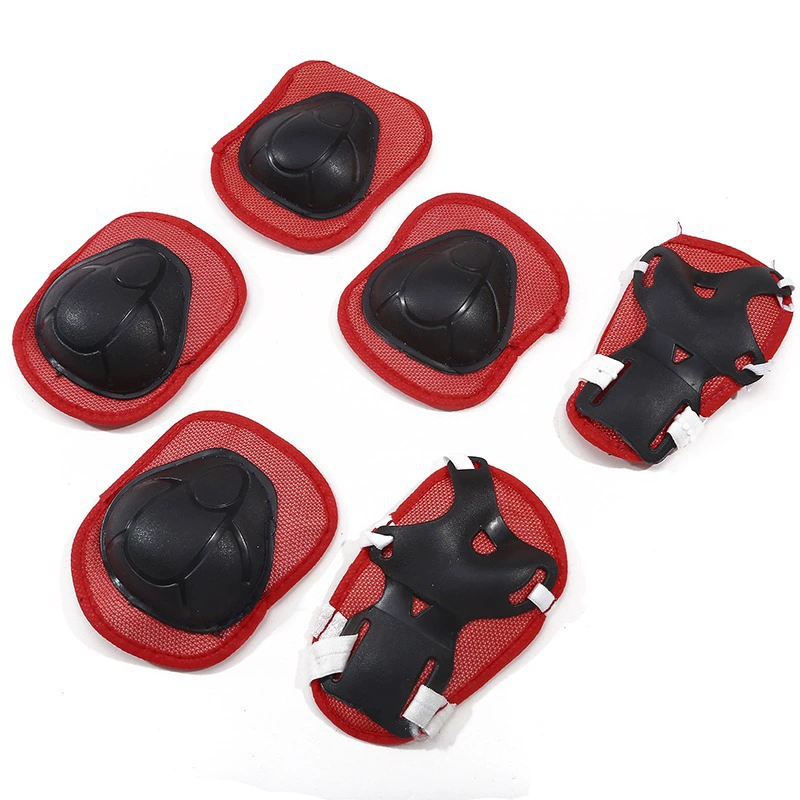 Оптовая продажа, детское защитное снаряжение, набор из шести предметов, катание на коньках, скейтборд, наколенники, налокотники, роликовые коньки, шлем для катания на роликах, комплект защитного снаряжения