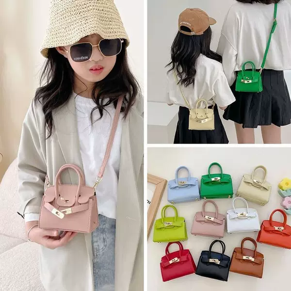 Girls' fashion handbag, stylish Korean version cute mini coin purse, little girl's baby crossbody bag trendy
