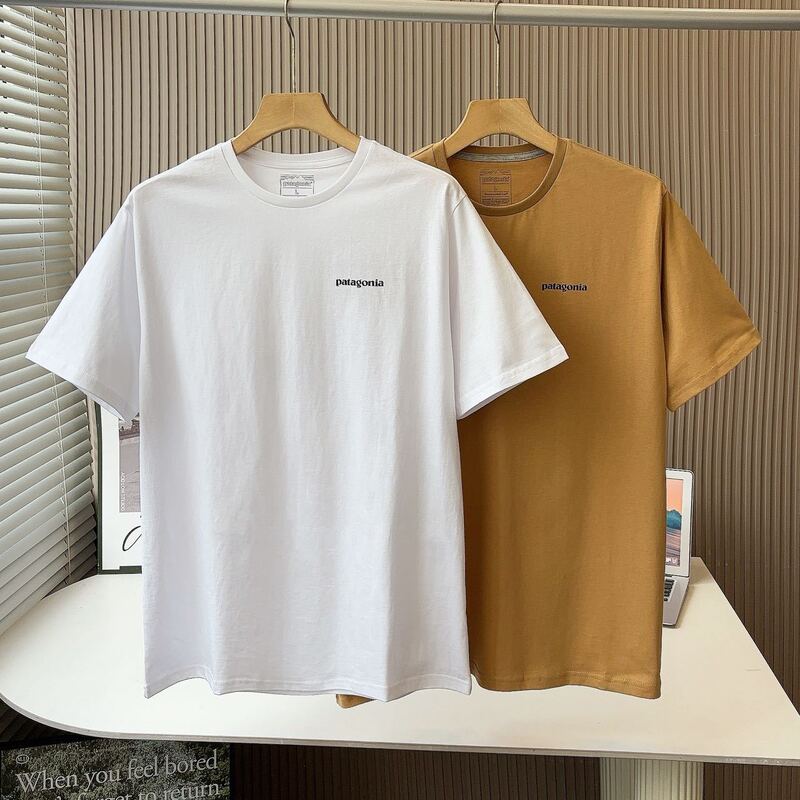 Patagonia Short-Sleeved 2026 Loose-Fit New Feather Print Pure Cotton Unisex Trendy Niche T-Shirt Patagonia Short-Sleeved 2026 Loose-Fit New Feather Print Pure Cotton Unisex Trendy Niche T-Shirt