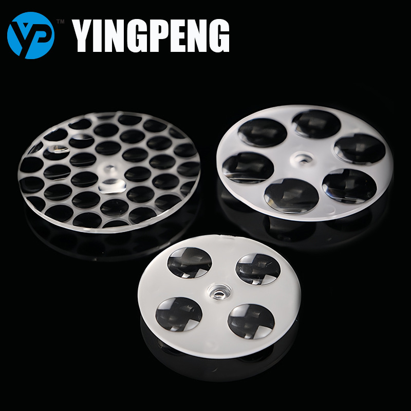 深圳盈鹏雪花灯透镜 万圣节圣诞节投影镜片 定制成像玻璃LOGO图案