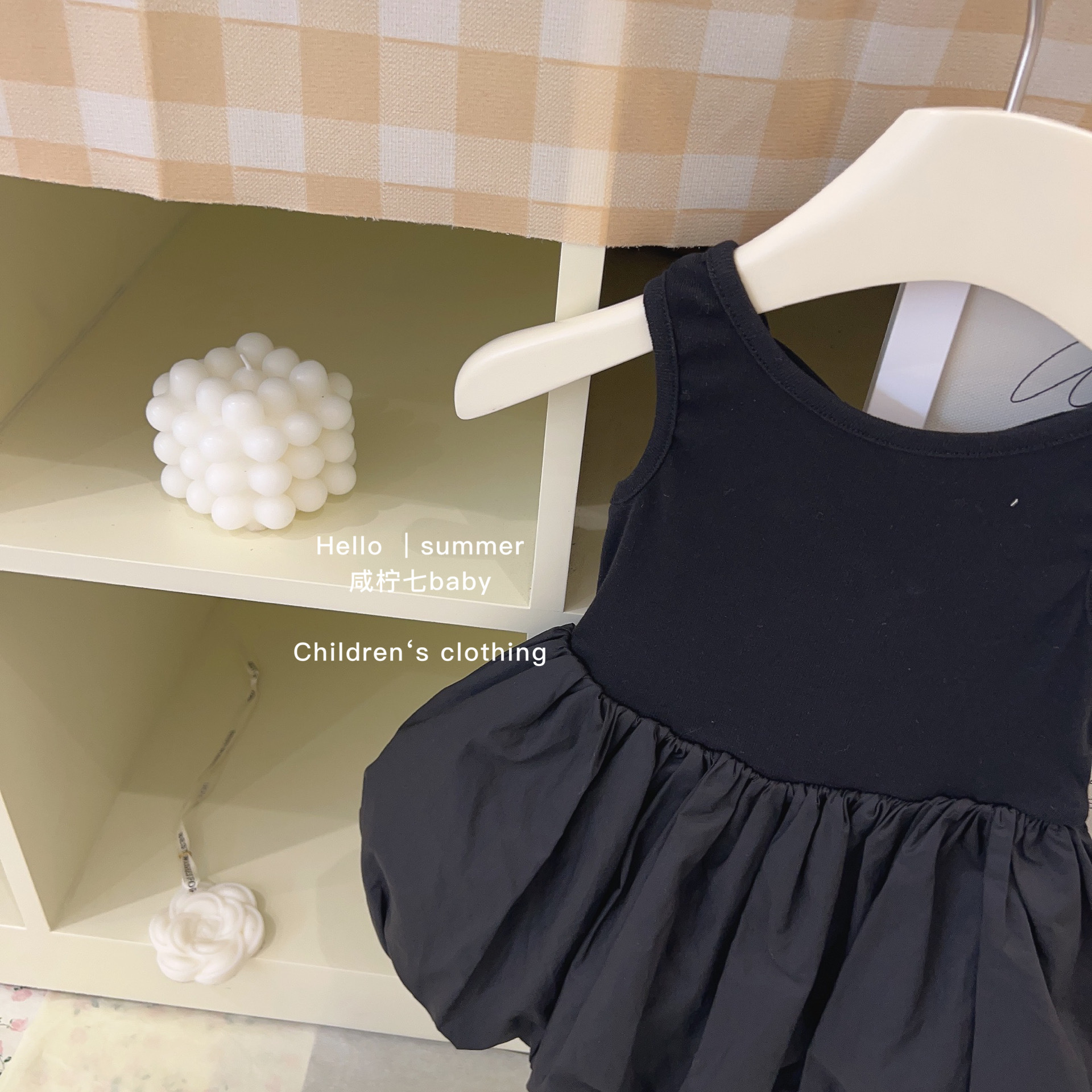 Verano de verano de siete bebés de limón salado Vestido de capullo de estilo occidental de bebé femenino coreano Falda tutú de bebé Vestido de princesa para niños