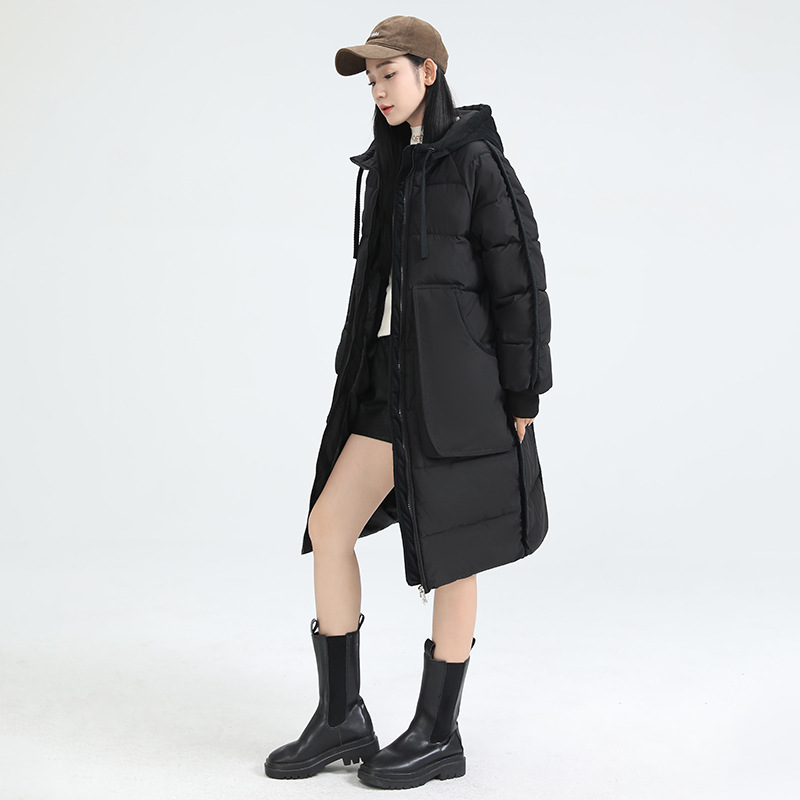 Capa de algodón de pluma para mujeres 2025, otoño y invierno, nuevo tipo de ropa de pan, diseño medio y largo, abrigo de moda universal delgado image 6