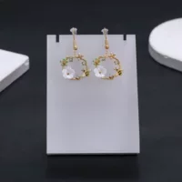 Японский и корейский стиль, креативные новые серьги с каплями масла, красивые серьги из сплава с гирляндой, маленькие свежие серьги, женский комплект, оптовая продажа