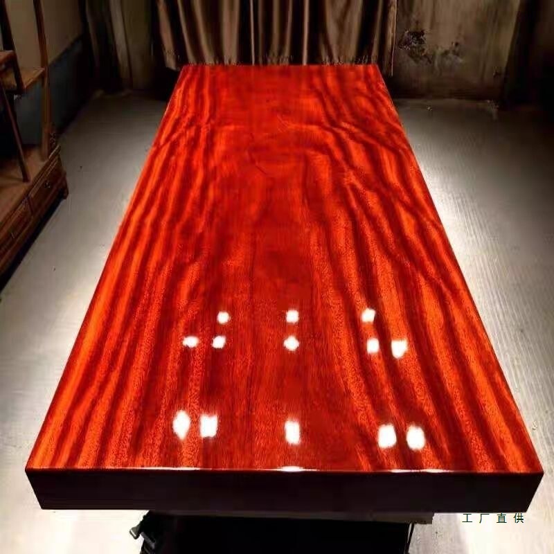 Red Tali Rosewood Solid Wood Large Board Tea Table Desk Whole Board Solid Wood Table Clearance Living Room Dining Table Coffee Table Office Desk