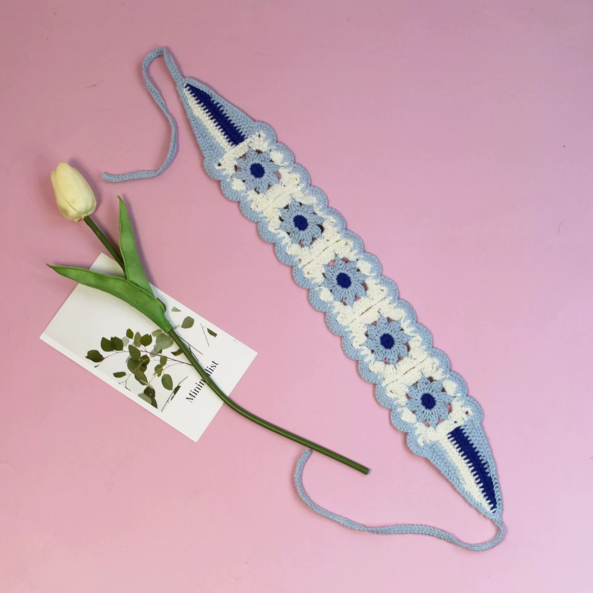 Этническая Crochet повязка на голову, тканое украшение для волос, регулируемая, яркий бохо-стиль