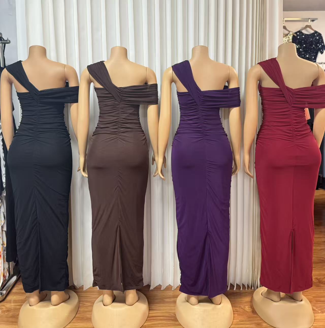 Summer Sexy Elegant Backless Slit High Waisted Evening Dress For Women Style Banquet Dress_ecoleips.com