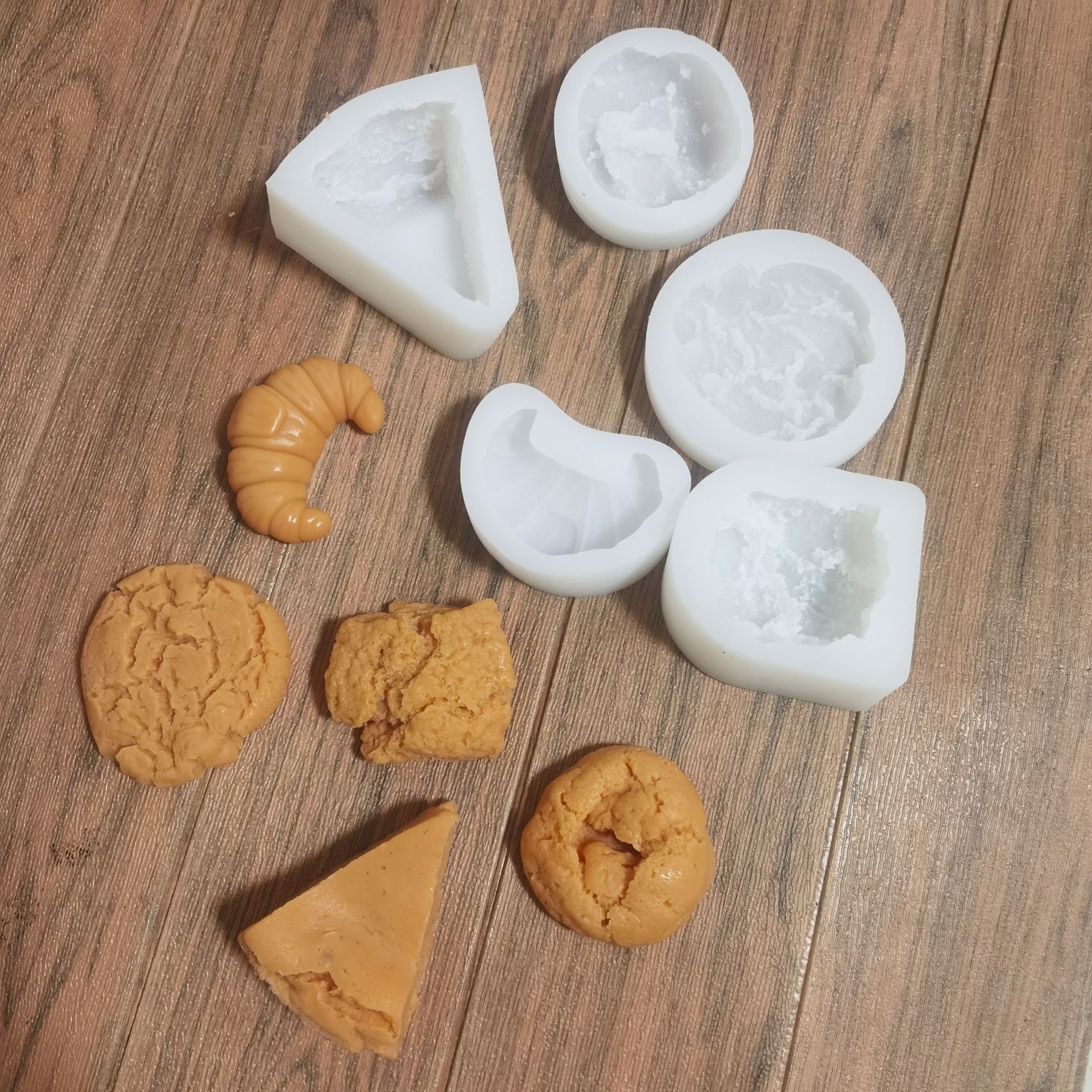 多種形狀仿真麵包奶酪造型製作工具 巧克力慕斯硅膠模具