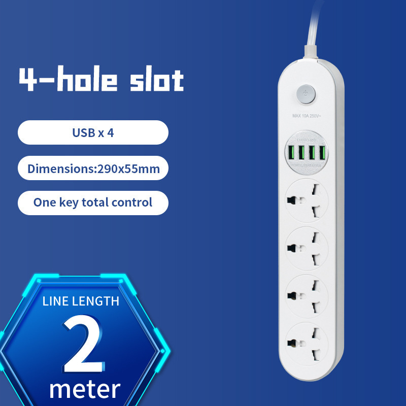 Euro con cable enchufe USB multi-orificio bit enchufe tablero de enchufe doméstico intercambio universal internacional enchufe transfronterizo al por mayor
