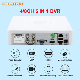 8-way 5 million network hard disk video recorder 4-way hybrid DVR video recorder H.265 IP HD video recorder