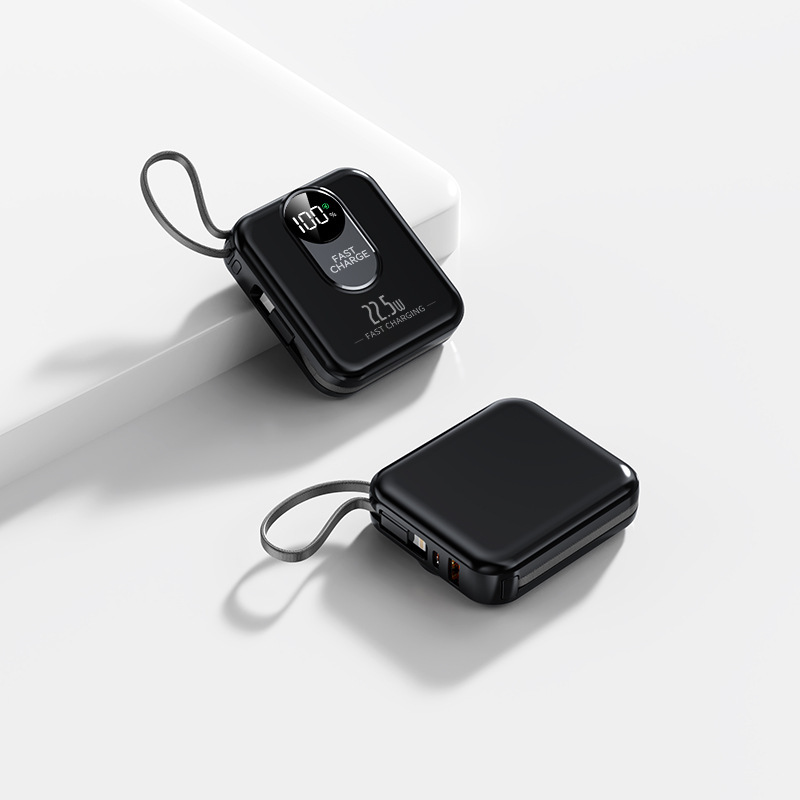 新しいミニ内蔵ケーブル 22.5 ワット超高速充電パワーバンク 20000 mAh モバイル電源ギフト印刷ロゴ|undefined
