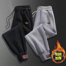卫裤男士秋冬季加绒加厚新款潮牌宽松束脚运动裤子棉质哈伦休闲裤