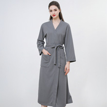 亚马逊shopee华夫格酒店浴袍吸水速干四季通用夏天薄款情侣睡袍