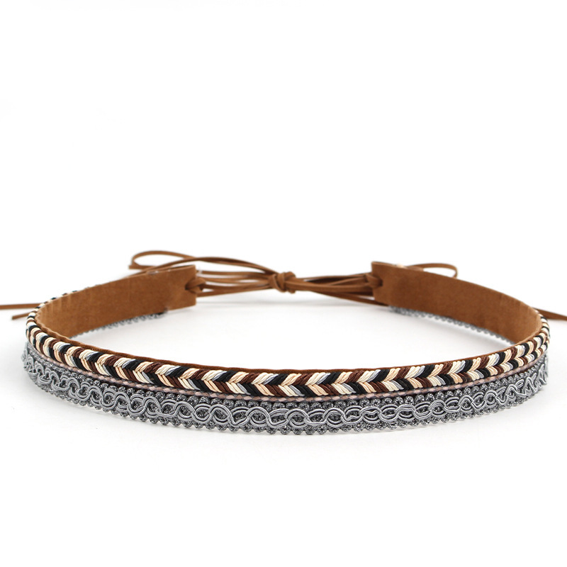 YP-96 손으로 접착한 한국 벨벳 복합 웨빙 모자 장식 벨트