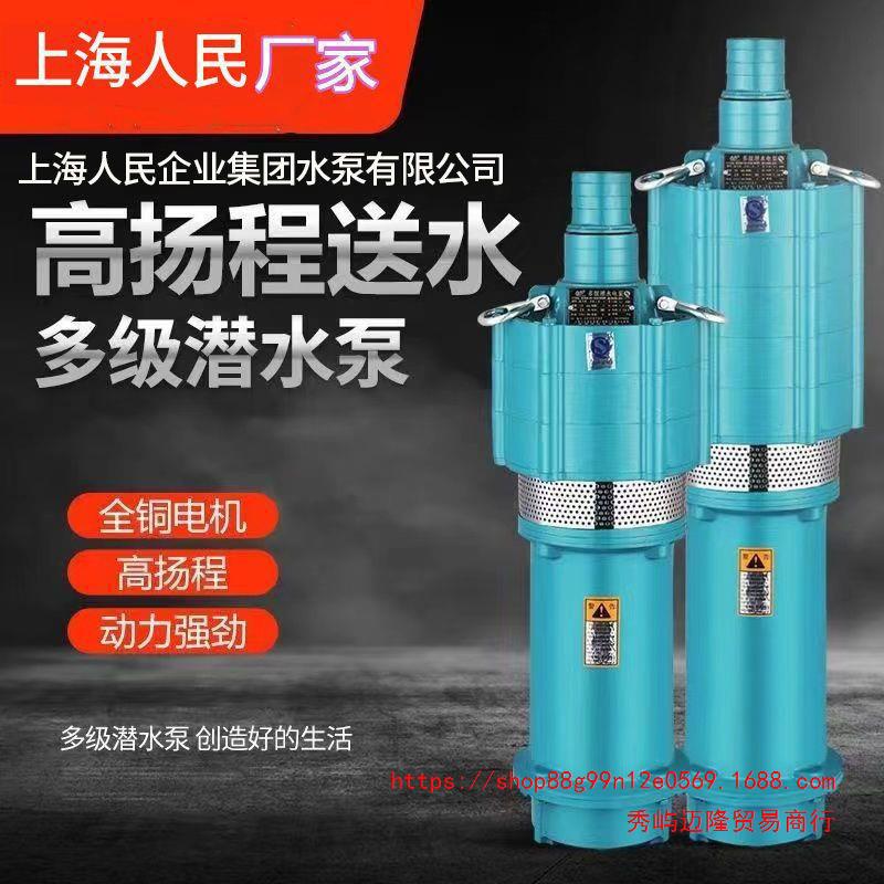上海人民QY油浸小老鼠农用灌溉工程降水抽水泵多级泵高扬程潜水泵