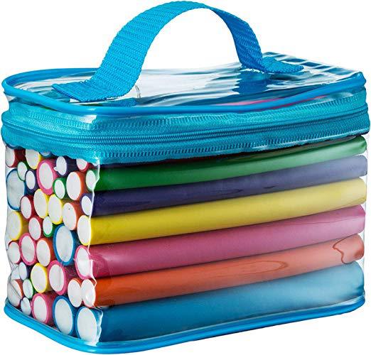 Amazon venta caliente 42 piezas de esponja de PVC tubo de cabello de algodón de perla barra de cabello universal cabello de cabello rizado rollo de frangeo