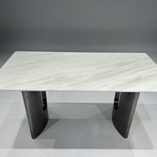皇家芬底白奢石方桌餐台轻奢极简系列大理石方形餐桌台面工厂批发