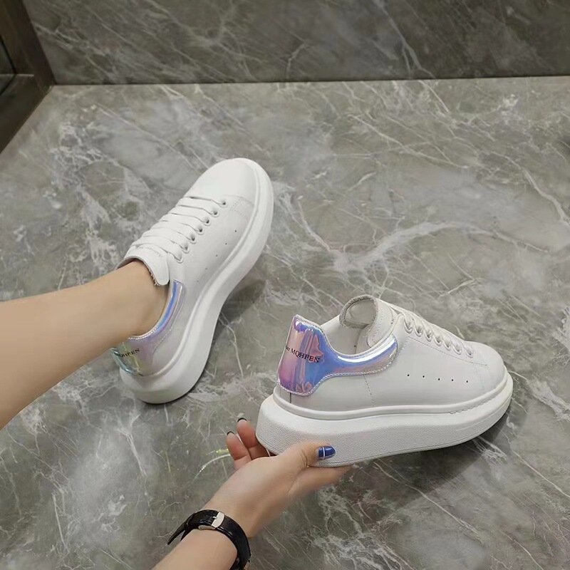 跨境高版本麦昆厚底小白鞋女2025新款真皮内增高情侣休闲板鞋女鞋|undefined