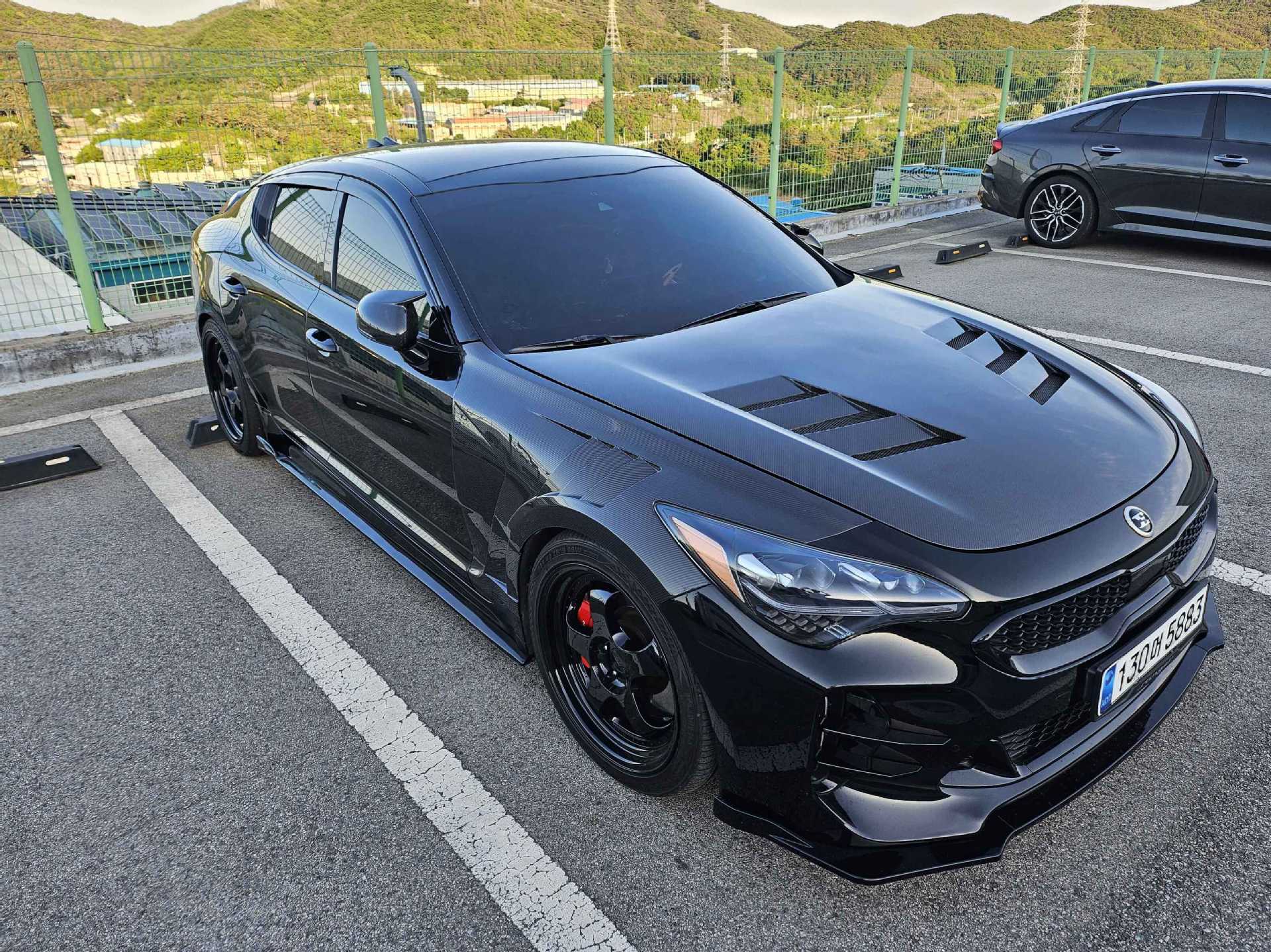 For KIA STINGER Carbon Fiber EPA2 Upper and Lower Vented Fender Flares Replacement Parts