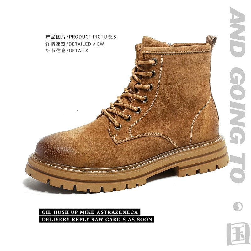 Винтажные ботинки Martin сапоги мужской 2024 осень-зима новые короткие ботинки тренд дикий ревень сапоги мужской стиль