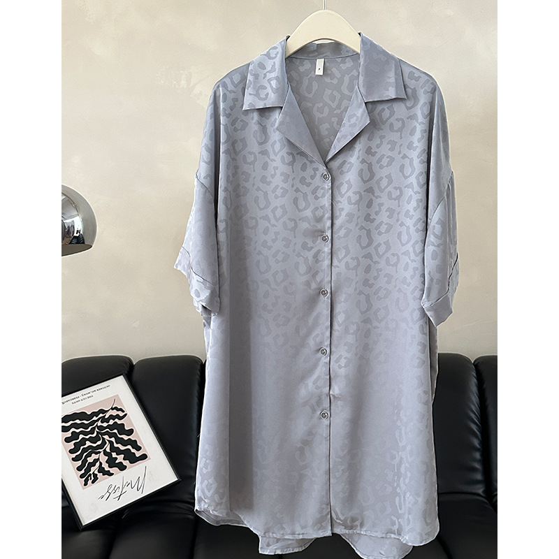 자카드 레오파드 - 그레이