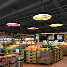 超市商场生鲜区装饰实心led吊灯水果店个性创意六角造型可拼接灯