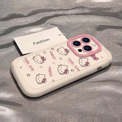 粉红凯蒂适用于苹果16手机壳iPhone15Plus苹果14保护套女款13卡通